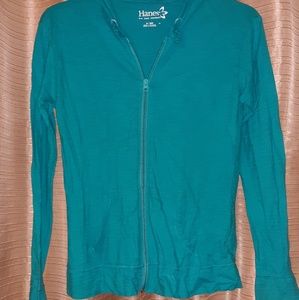 Size  Sm ~ Hanes 'Live.Love.Comfort.w.hood~Teal